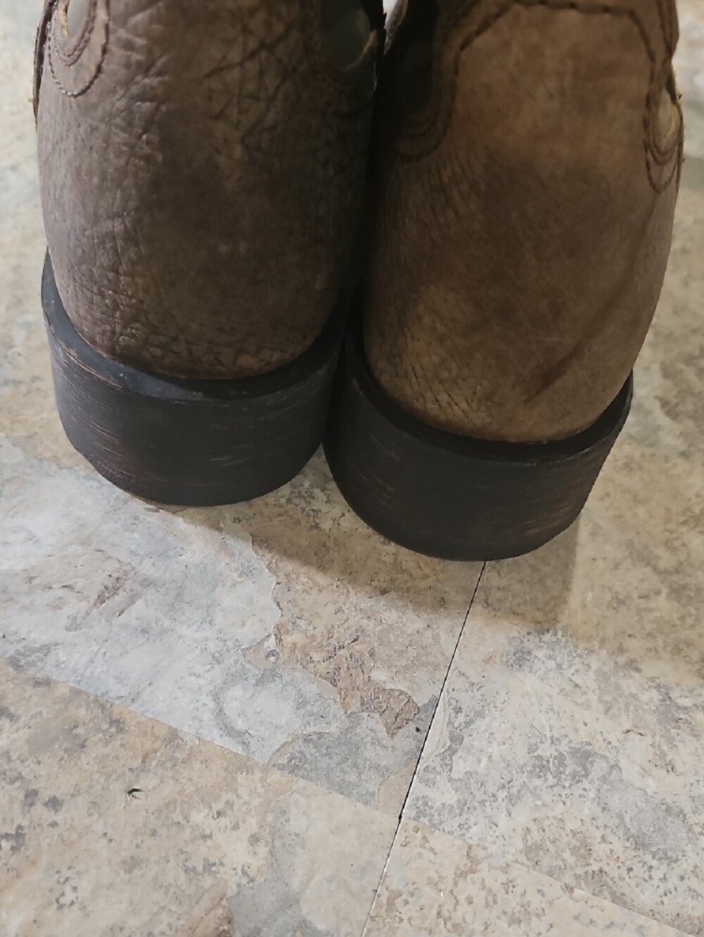 Ariat Brown Leather Mens Two-Tone Pull-On Western Boots - Picture 14 of 16